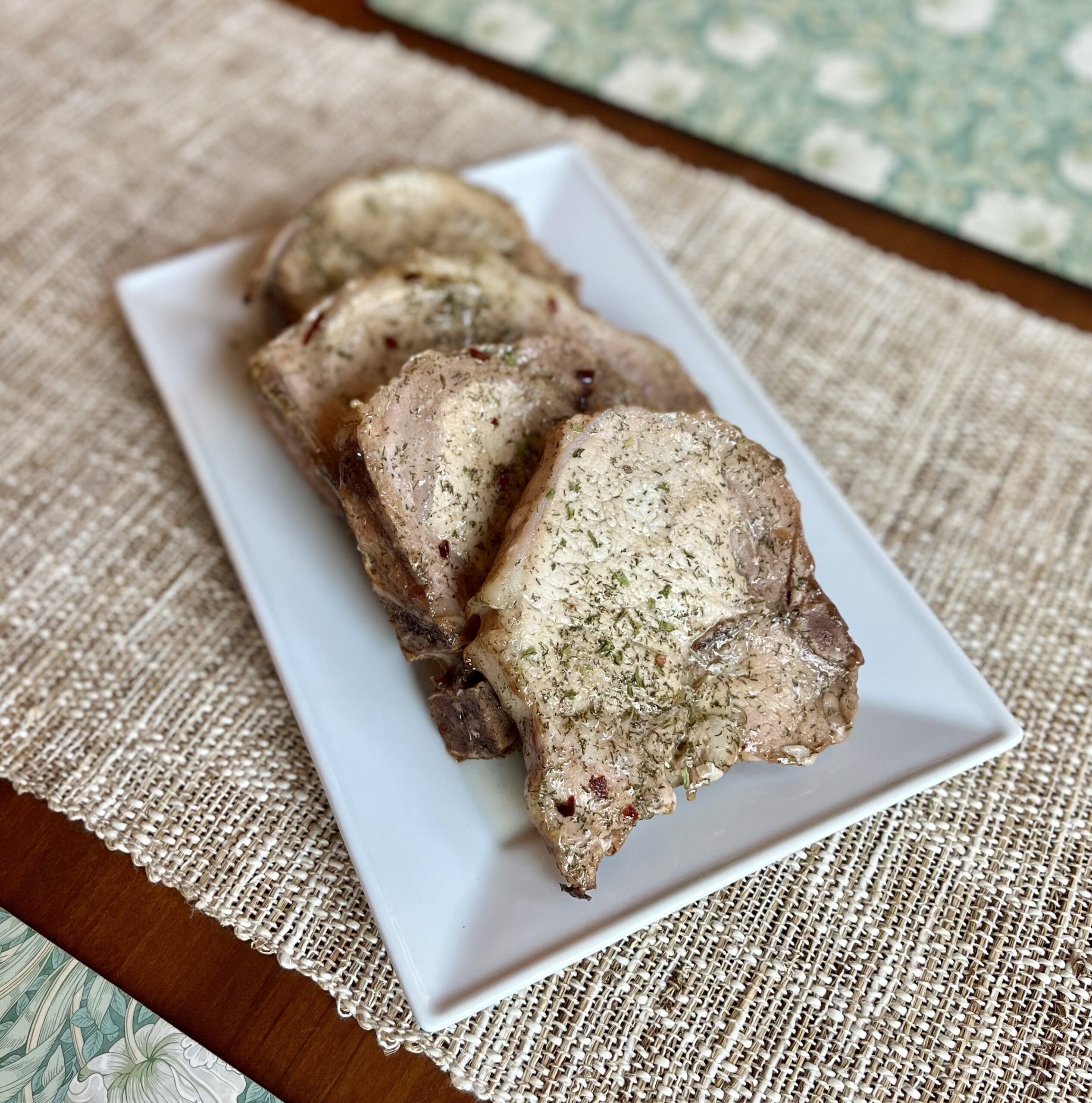 Dill Marinated Pork Chops